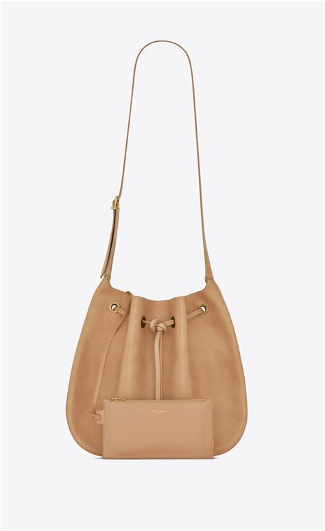 PARIS VII large flat hobo bag in smooth leather